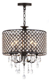 Safavieh Axel 5 Light Black 17 Inch Dia Adjustable Chandelier Black LIT4428A