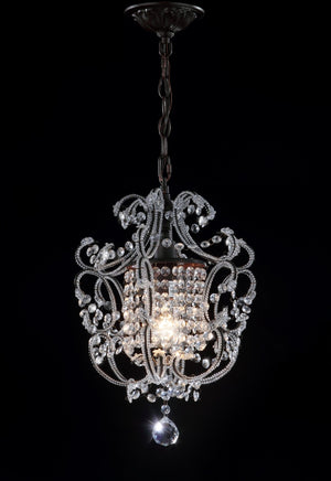 Safavieh LUNA Chandelier - Elegant Clear Beads with Brown Finish for Timeless Home Decor & Bright Illumination LIT4437A