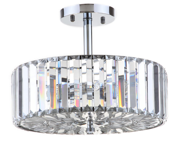 Safavieh ARIEL Chandelier - Elegant Clear Beads & Polished Chrome Finish for Modern Home Décor Solutions LIT4446A