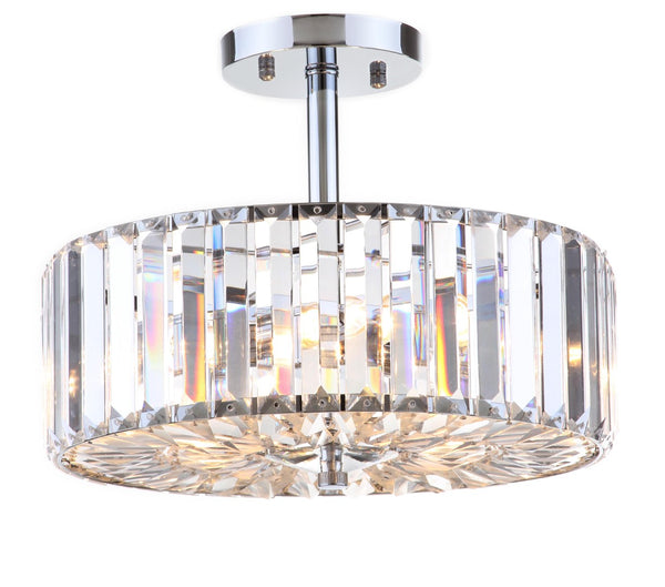 Safavieh ARIEL Chandelier - Elegant Clear Beads & Polished Chrome Finish for Modern Home Décor Solutions LIT4446A