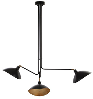 Safavieh LEWIS Modern Black Metal Pendant Lamp - Sleek Minimalist Design for Dining, Kitchen & Living Spaces LIT4461A