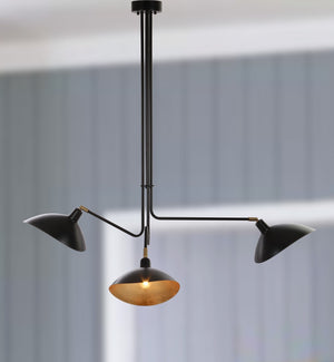 Safavieh LEWIS Modern Black Metal Pendant Lamp - Sleek Minimalist Design for Dining, Kitchen & Living Spaces LIT4461A