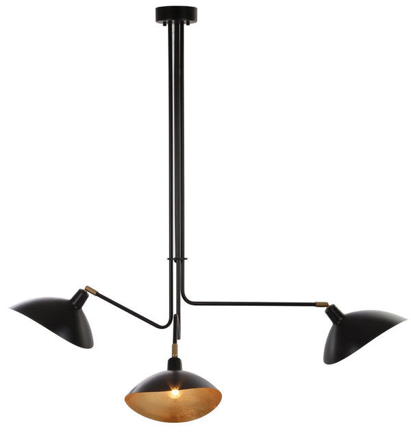Safavieh LEWIS Modern Black Metal Pendant Lamp - Sleek Minimalist Design for Dining, Kitchen & Living Spaces LIT4461A