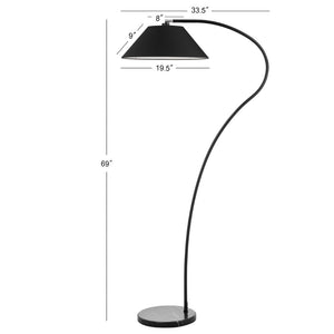 Safavieh LUMI Arc Floor Lamp in Black - Modern Sculptural Design for Elegant Lighting in Any Space LIT4467A