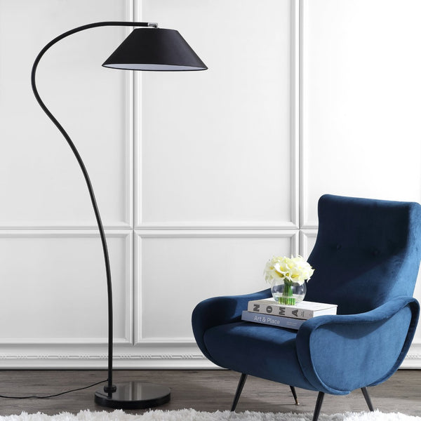 Safavieh LUMI Arc Floor Lamp in Black - Modern Sculptural Design for Elegant Lighting in Any Space LIT4467A