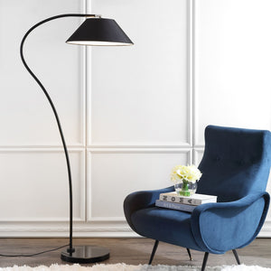 Safavieh LUMI Arc Floor Lamp in Black - Modern Sculptural Design for Elegant Lighting in Any Space LIT4467A