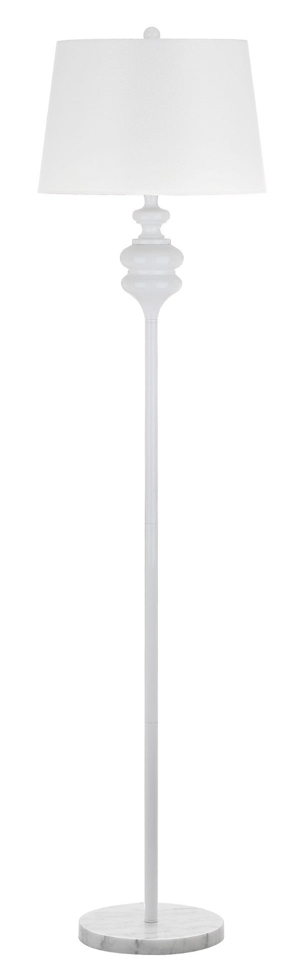 Safavieh TORC Floor Lamp in White - Elegant, Slim Design for Modern Spaces with Reliable, Glare-Free Lighting LIT4471B