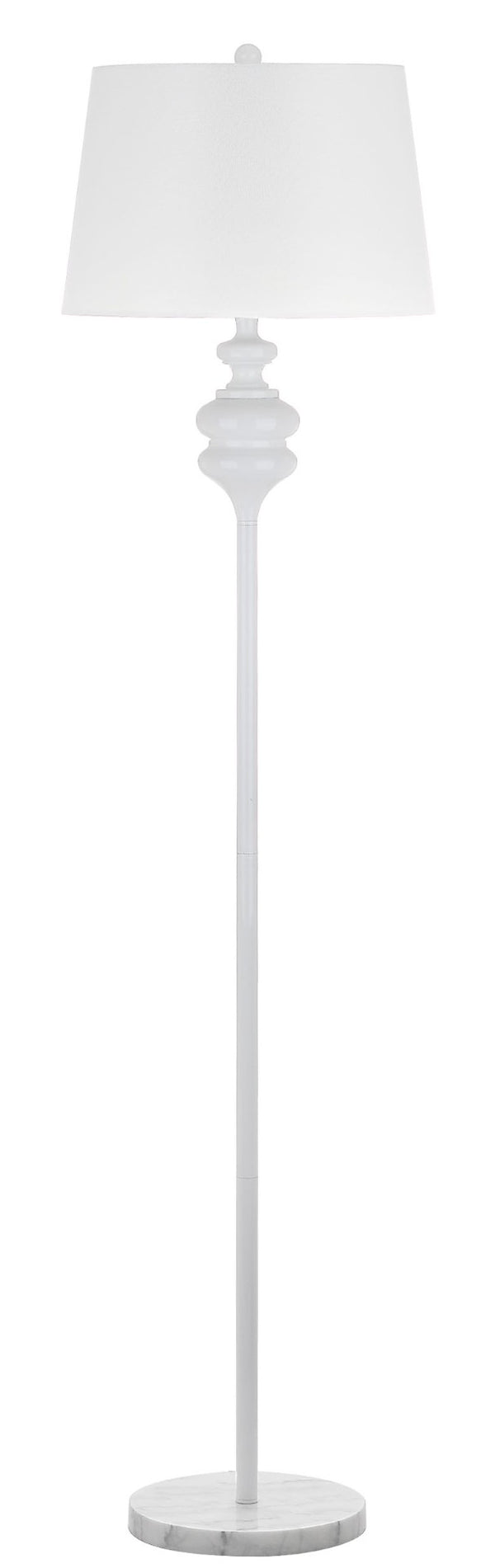Safavieh TORC Floor Lamp in White - Elegant, Slim Design for Modern Spaces with Reliable, Glare-Free Lighting LIT4471B
