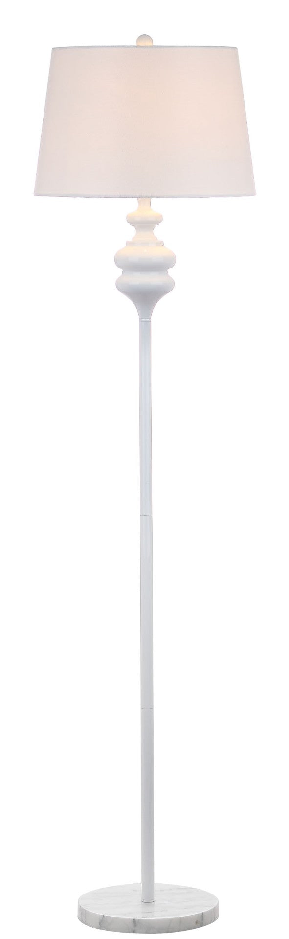 Safavieh TORC Floor Lamp in White - Elegant, Slim Design for Modern Spaces with Reliable, Glare-Free Lighting LIT4471B