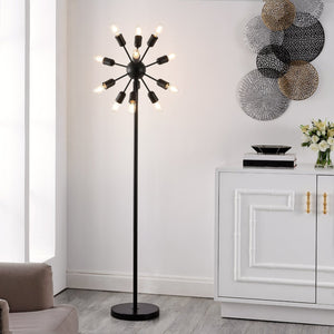 Safavieh URBAN Retro Floor Lamp – Stylish Matte Black Lighting for Modern & Industrial Decor Spaces LIT4474A