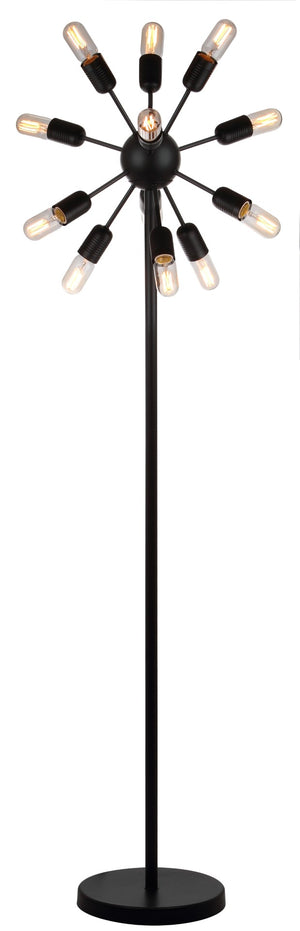 Safavieh URBAN Retro Floor Lamp – Stylish Matte Black Lighting for Modern & Industrial Decor Spaces LIT4474A