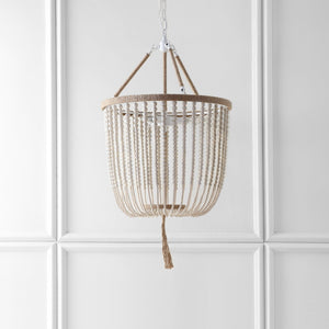 Safavieh ANGIE Beads Pendant Lamp - Elegant Acrylic Light Fixture for Stylish Home Décor & Ambient Illumination Cream LIT4476A