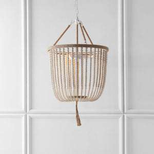 Safavieh ANGIE Beads Pendant Lamp - Elegant Acrylic Light Fixture for Stylish Home Décor & Ambient Illumination Cream LIT4476A