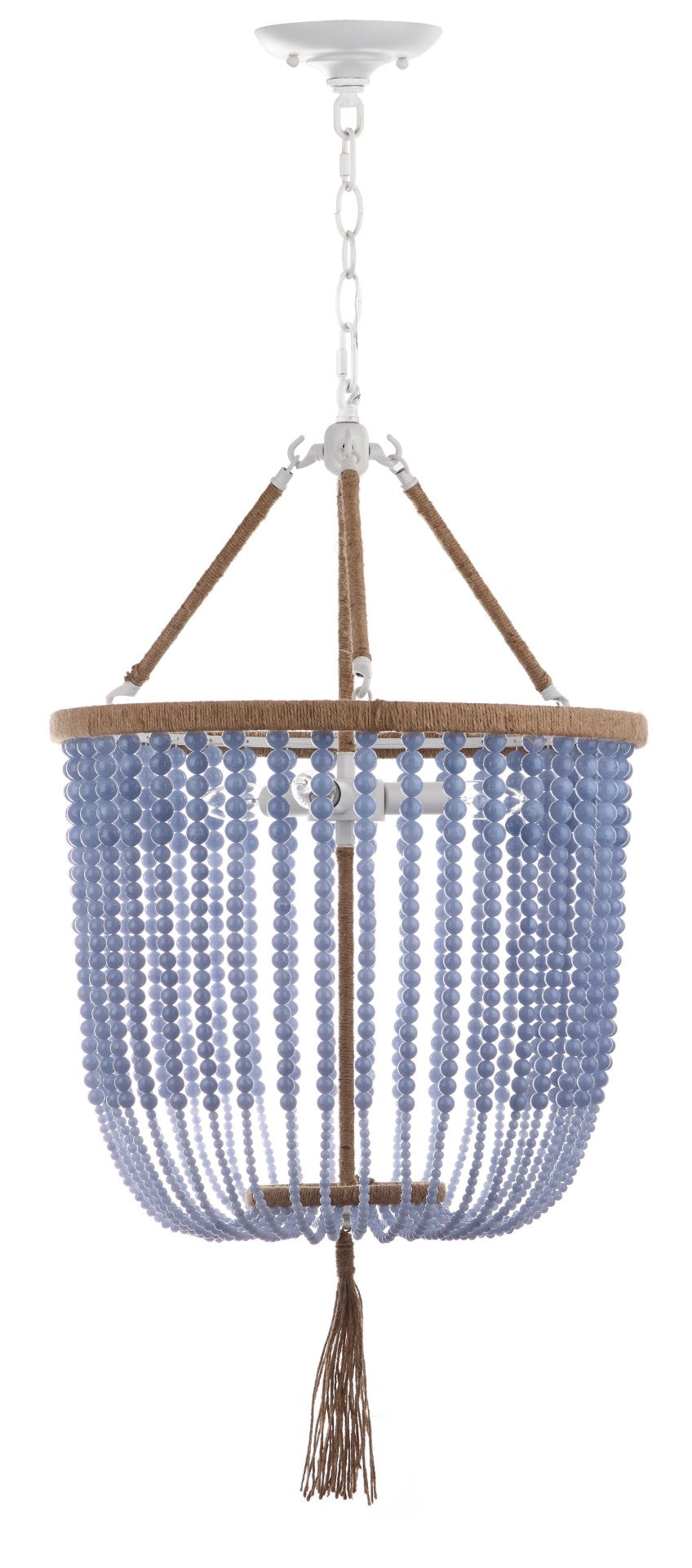 Safavieh ANGIE Beads Pendant Lamp - Elegant Acrylic Light Fixture for Stylish Home Décor & Ambient Illumination Blue LIT4476B