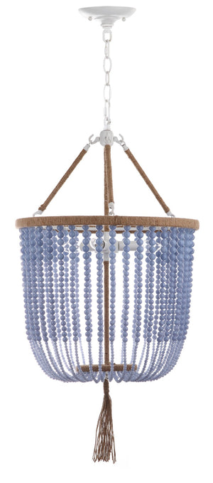 Safavieh ANGIE Beads Pendant Lamp - Elegant Acrylic Light Fixture for Stylish Home Décor & Ambient Illumination Blue LIT4476B