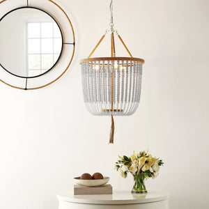 Safavieh ANGIE Beads Pendant Lamp - Elegant Acrylic Light Fixture for Stylish Home Décor & Ambient Illumination Blue LIT4476B