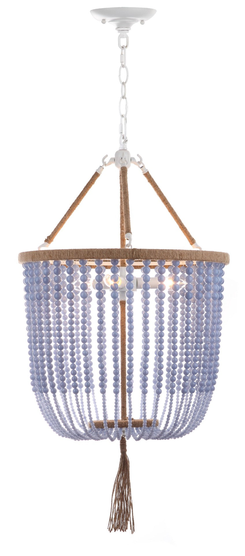 Safavieh ANGIE Beads Pendant Lamp - Elegant Acrylic Light Fixture for Stylish Home Décor & Ambient Illumination Blue LIT4476B