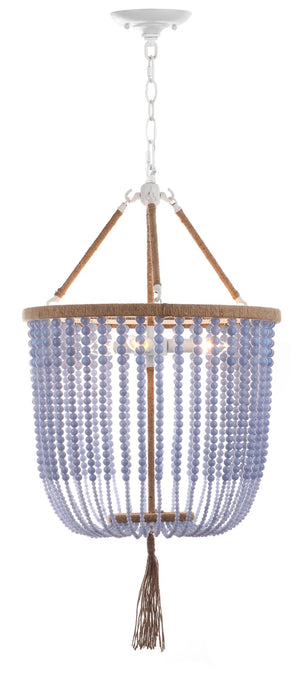 Safavieh ANGIE Beads Pendant Lamp - Elegant Acrylic Light Fixture for Stylish Home Décor & Ambient Illumination Blue LIT4476B