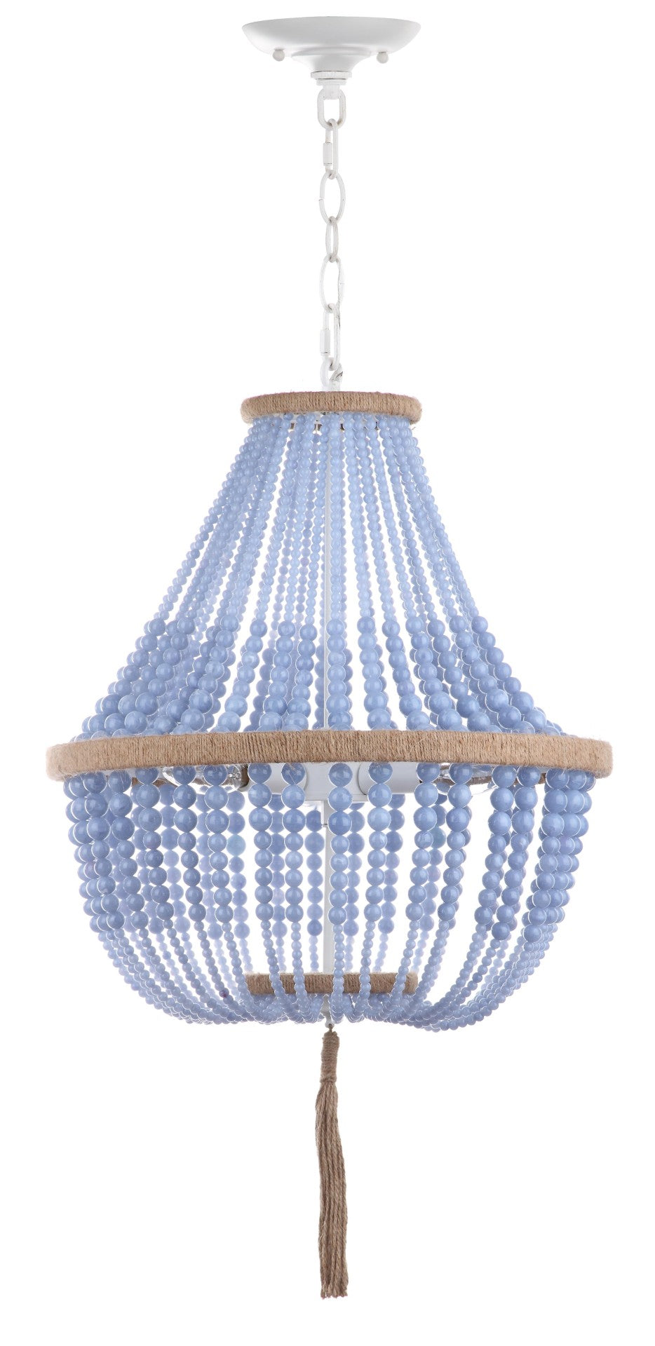 Safavieh LUSH Kristi Beads Pendant Lamp - Vivid Blue Glamour for Dining, Entryways & Cozy Spaces, Adjustable LIT4477A
