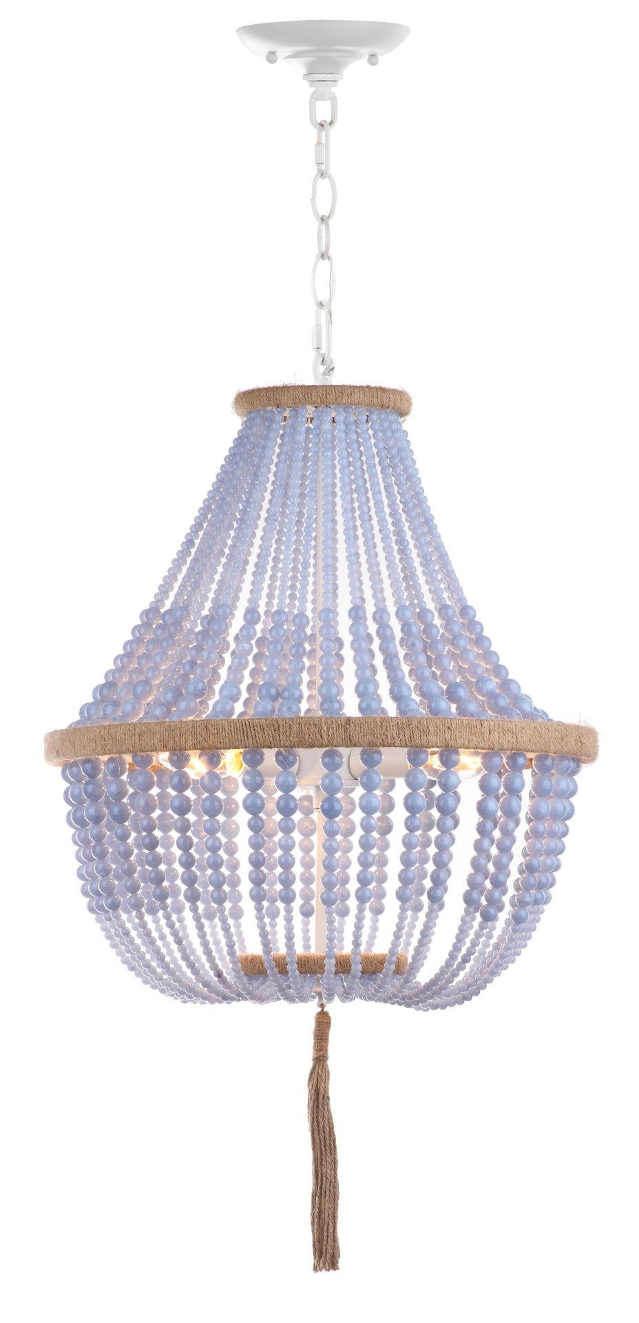 Safavieh LUSH Kristi Beads Pendant Lamp - Vivid Blue Glamour for Dining, Entryways & Cozy Spaces, Adjustable LIT4477A