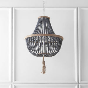 Safavieh LUSH Kristi Beads Pendant Light - Elegant 3-Light Fixture with Adjustable Height for Any Space Grey LIT4477C