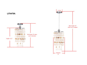 Safavieh MODERN Capiz Pendant Lamp in Chrome - Adjustable Coastal Lighting for Dining Rooms & Entryways LIT4479A