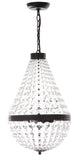 Safavieh Crystal Empire 3 Light 13.5 Inch Dia Pendant Rust/Clear LIT4484A