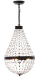 Safavieh Crystal Empire 3 Light 13.5 Inch Dia Pendant Rust/Clear LIT4484A