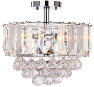 Safavieh VAXCEL Chrome Ceiling Lamp - Modern Flush-Mount Light Fixture for Stylish Living Rooms & Dining Areas LIT4486A
