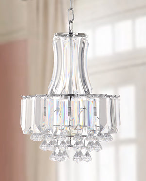 Safavieh Modern Crown 1 Light 12.25 Inch Dia Pendant Chrome/Clear LIT4489A