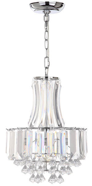 Safavieh Modern Crown 1 Light 12.25 Inch Dia Pendant Chrome/Clear LIT4489A
