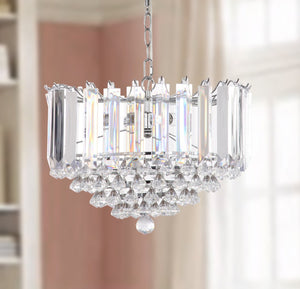 Safavieh HAMPTON, 2-Light Extendable Pendant Light - Clear Acrylic & Chrome Finish for Modern Spaces LIT4490A