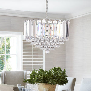 Safavieh HAMPTON, 2-Light Extendable Pendant Light - Clear Acrylic & Chrome Finish for Modern Spaces LIT4490A