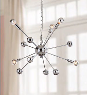 Safavieh MATRIX Sputnik Pendant Lamp - Polished Chrome Fixture for Modern Spaces, Adjustable Height Design LIT4494A