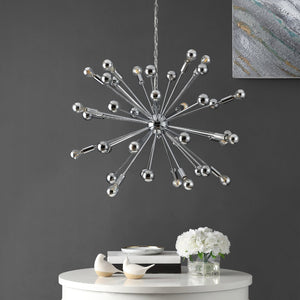 Safavieh STARBURST Sputnik Pendant Lamp - Polished Chrome, Adjustable Hanging Height, Modern Design for Home Decor LIT4495A