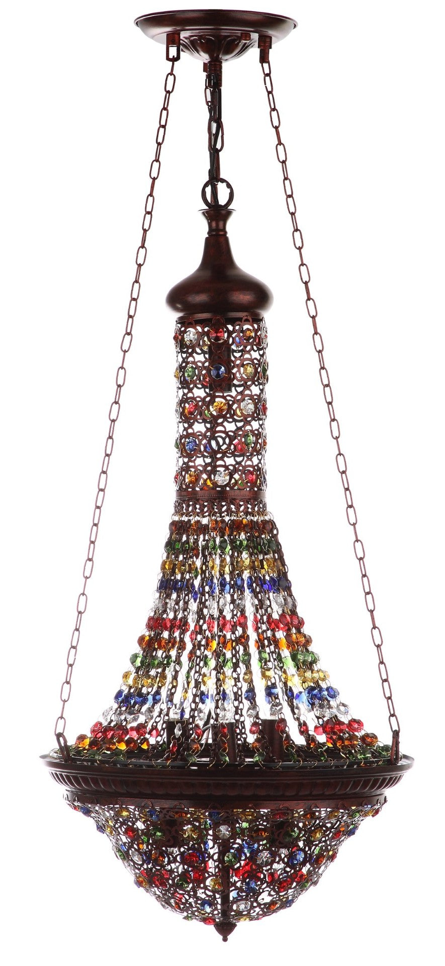 Safavieh MORROCON Gentle Pendant Lamp in Radiant Bronze - Artisanal Design for Elegant Ambient Illumination LIT4497A