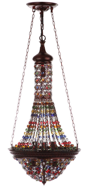 Safavieh MORROCON Gentle Pendant Lamp in Radiant Bronze - Artisanal Design for Elegant Ambient Illumination LIT4497A