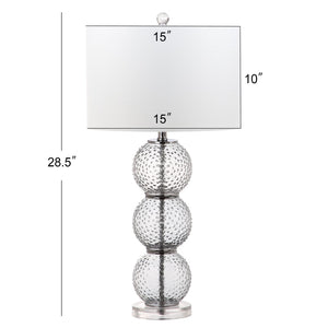 Safavieh PORT Robert Table Lamp in Smoked Glass – Contemporary Accent with Warm Glow for Any Room Decor LIT4506A-SET2