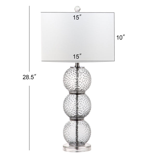 Safavieh PORT Robert Table Lamp in Smoked Glass – Contemporary Accent with Warm Glow for Any Room Decor LIT4506A-SET2