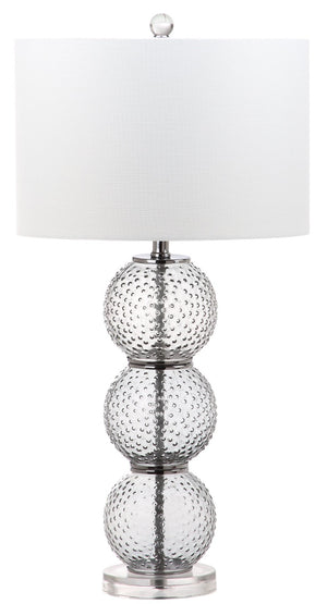 Safavieh PORT Robert Table Lamp in Smoked Glass – Contemporary Accent with Warm Glow for Any Room Decor LIT4506A-SET2
