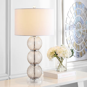 Safavieh PORT Robert Table Lamp in Smoked Glass – Contemporary Accent with Warm Glow for Any Room Decor LIT4506A-SET2