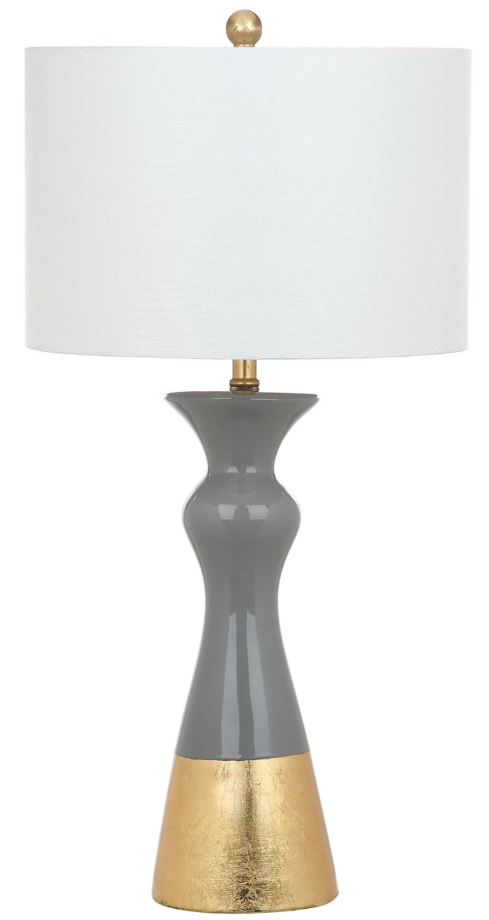 Safavieh IRIS, Elegant Grey and Gold Ceramic Table Lamp Set of 2 – Modern Ambiance for Any Room Decor! LIT4513A-SET2