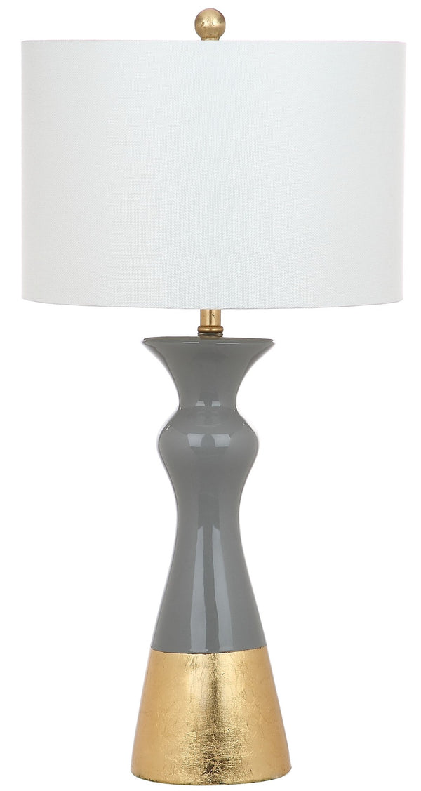 Safavieh IRIS, Elegant Grey and Gold Ceramic Table Lamp Set of 2 – Modern Ambiance for Any Room Decor! LIT4513A-SET2