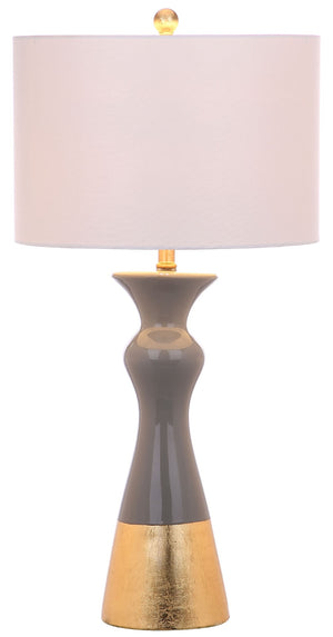 Safavieh IRIS, Elegant Grey and Gold Ceramic Table Lamp Set of 2 – Modern Ambiance for Any Room Decor! LIT4513A-SET2