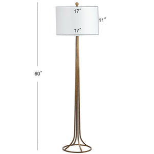 Safavieh DRAVEN, 60-Inch Antique Bronze Iron & Crystal Floor Lamp for Elegant Living Room & Foyer Lighting LIT4514A