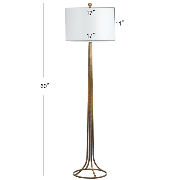 Safavieh DRAVEN, 60-Inch Antique Bronze Iron & Crystal Floor Lamp for Elegant Living Room & Foyer Lighting LIT4514A