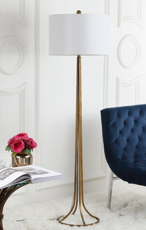 Safavieh DRAVEN, 60-Inch Antique Bronze Iron & Crystal Floor Lamp for Elegant Living Room & Foyer Lighting LIT4514A