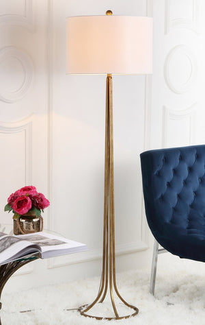 Safavieh DRAVEN, 60-Inch Antique Bronze Iron & Crystal Floor Lamp for Elegant Living Room & Foyer Lighting LIT4514A