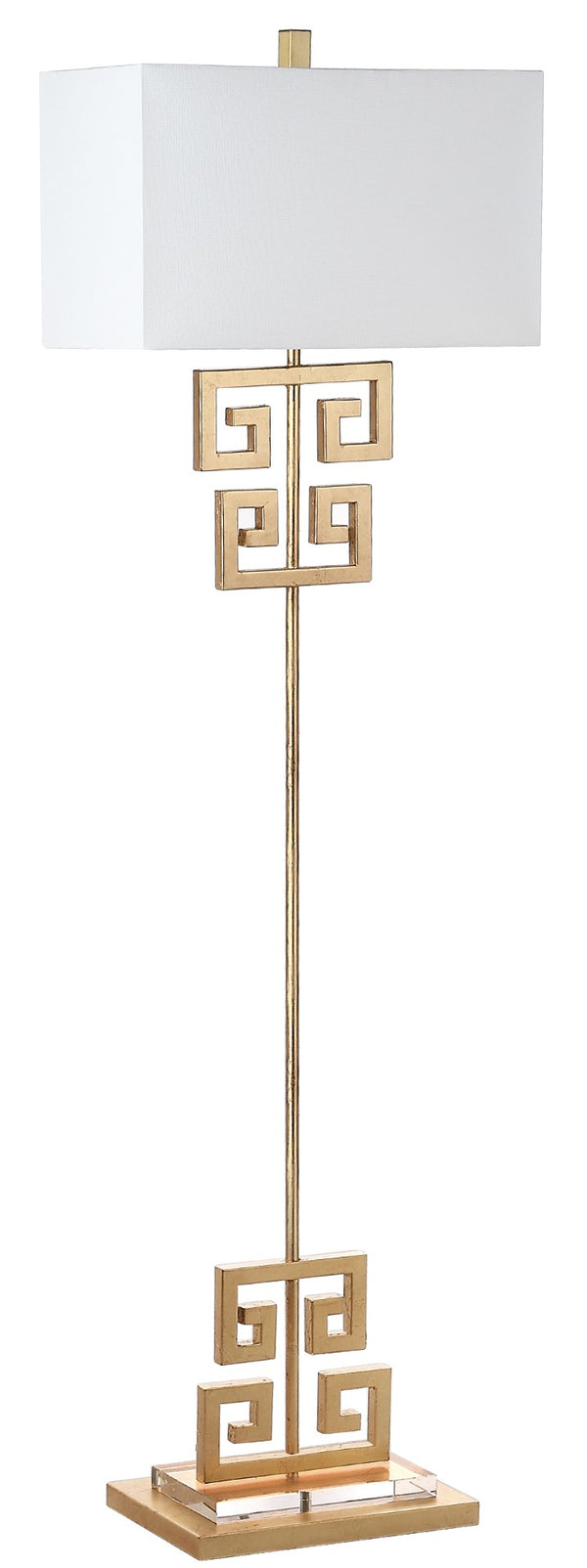 Safavieh SAUNA Antique Gold Metal Floor Lamp - Elegant, Timeless Design for Ambient Lighting in Any Space LIT4515A