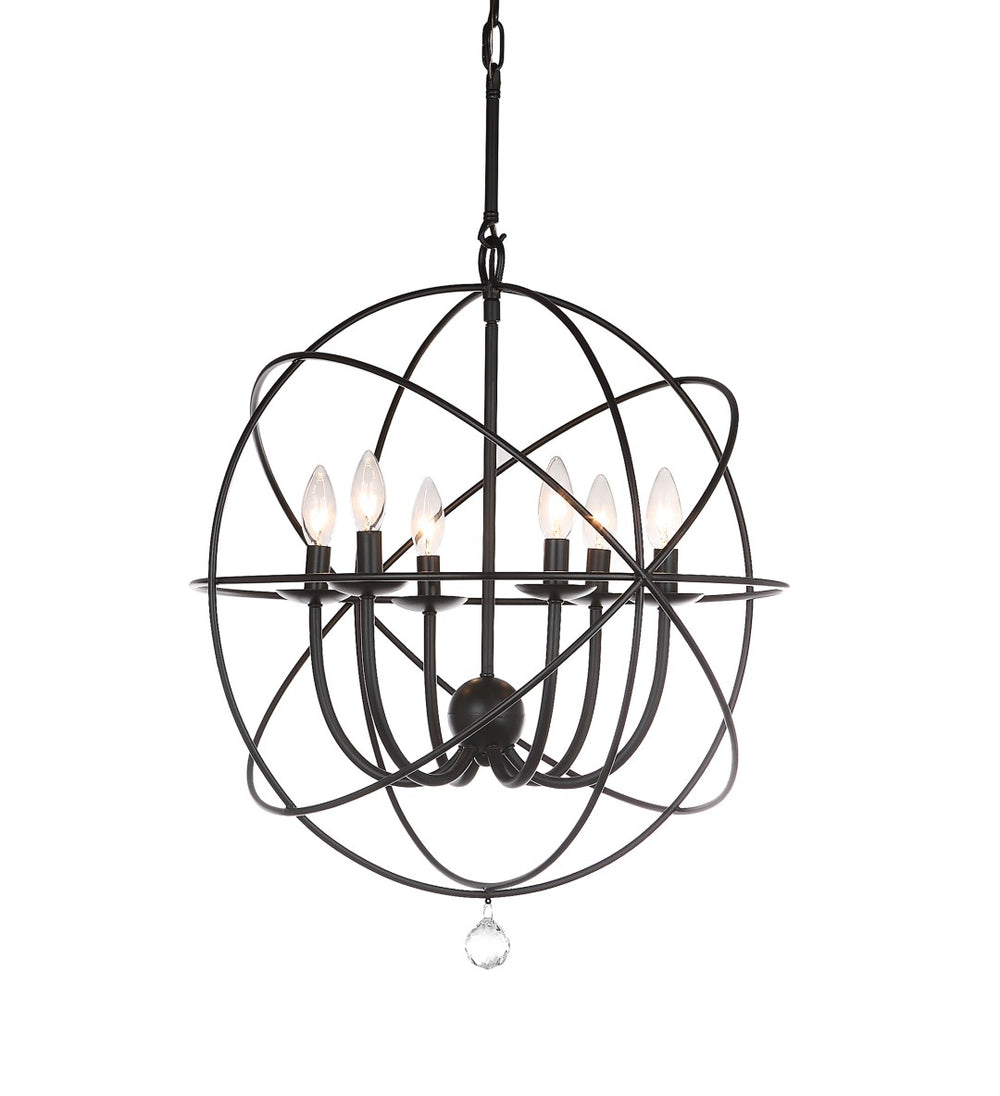 Safavieh EVIE, 4-Light Adjustable Chandelier - Sleek Black Iron Design for Modern & Transitional Spaces LIT4521A